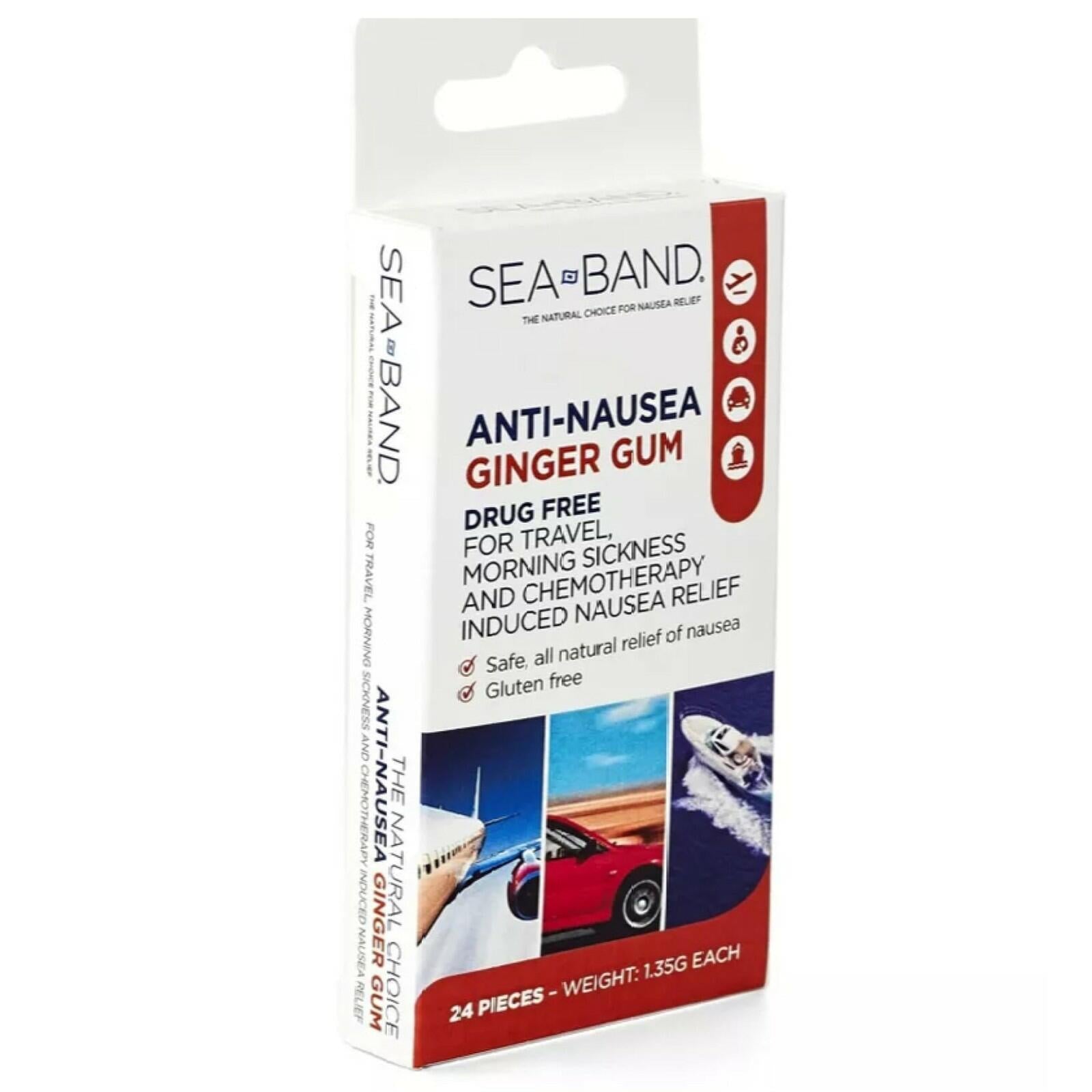 Sea-Band Anti-Nausea Ginger Gum 24 (2 Pack)