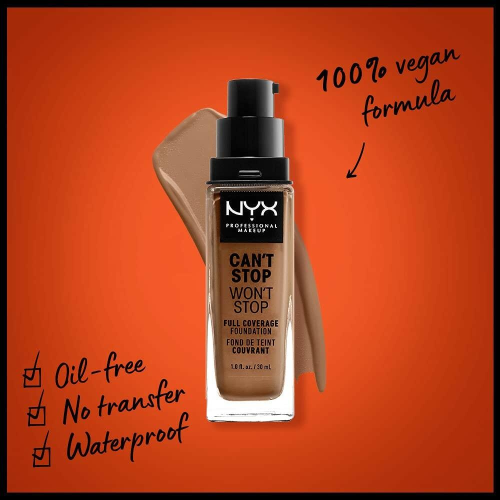 NYX PROFESSIONAL MAKEUP Can't Stop Won't Stop Foundation, 24h Full Coverage