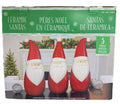 Set of 3 Ceramic Santa’s ~ Holiday Red Santa’s ~ 15.83” H ~ Hand Painted ~ NEW