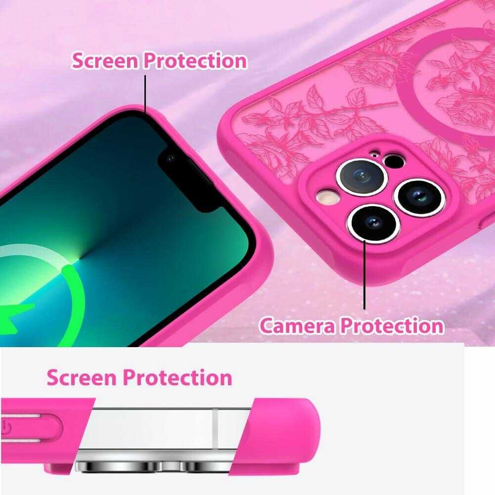 MZELQ for iPhone 13 Pro Max Case Sunflower Floral Flowers Matte Aesthetic Cute