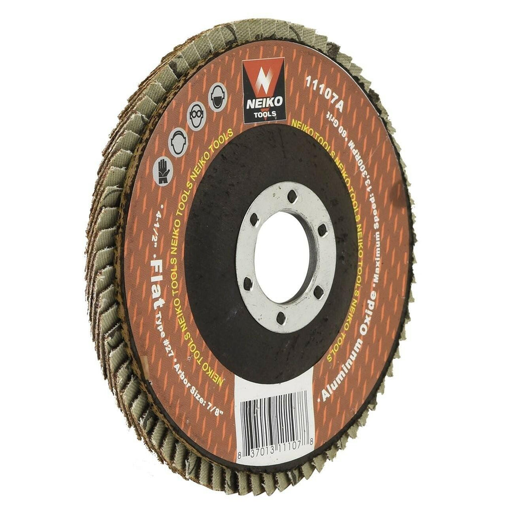 Neiko Tools USA 4-1/2" 60 Grit Aluminum Oxide Flap Disc