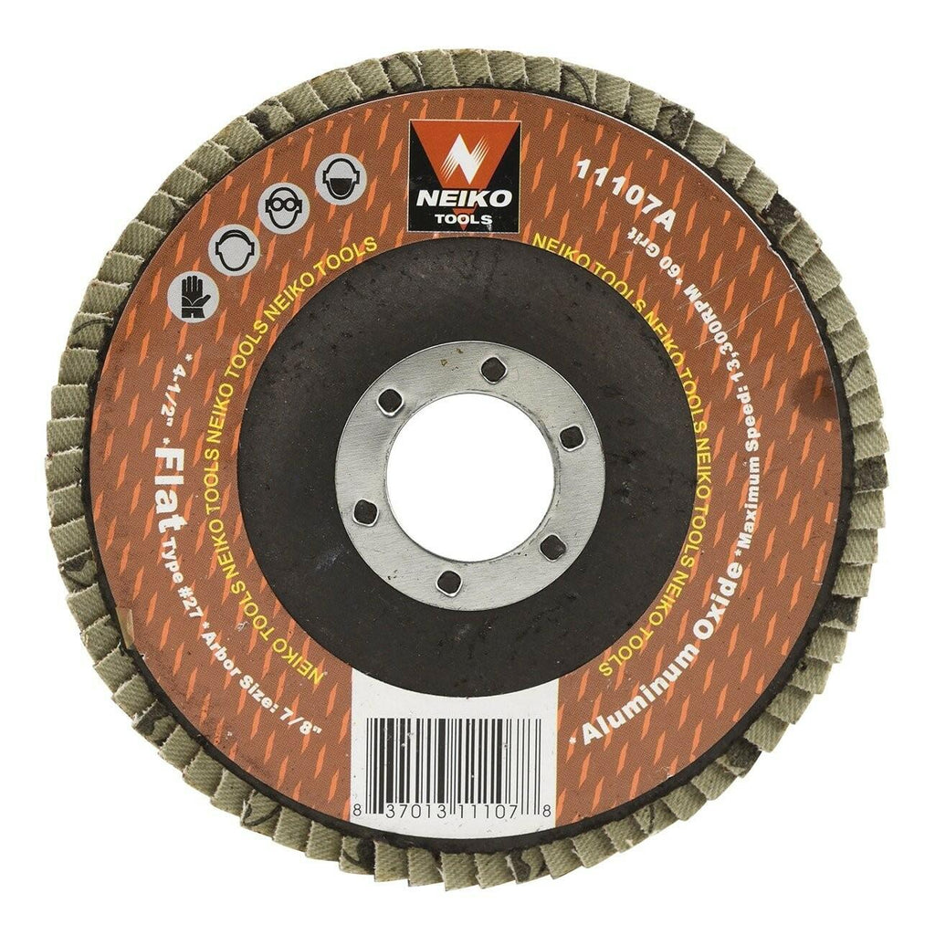 Neiko Tools USA 4-1/2" 60 Grit Aluminum Oxide Flap Disc