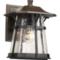 Progress Lighting Derby Collection 1-Light Clear Seeded Glass Craftsman Outdoor