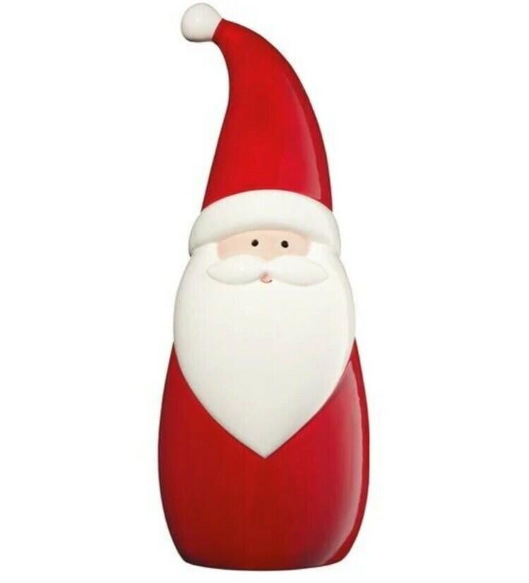 Set of 3 Ceramic Santa’s ~ Holiday Red Santa’s ~ 15.83” H ~ Hand Painted ~ NEW