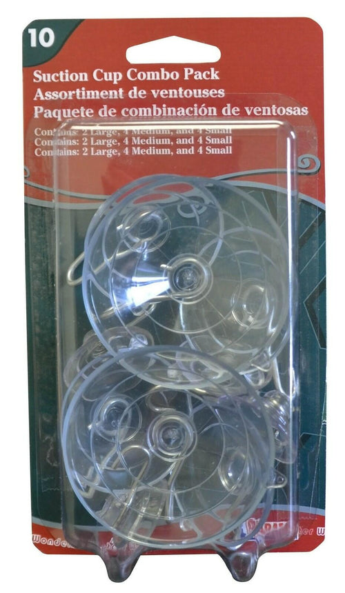 Adams 9761-99-1040 Christmas Suction Cups with Hooks (10 Pack), 3 Size
