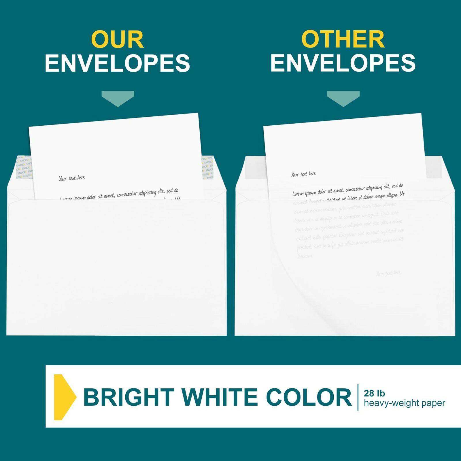 6x9 Booklet Envelopes - 250 Pack - Self Seal Mailing Envelopes - White Letter