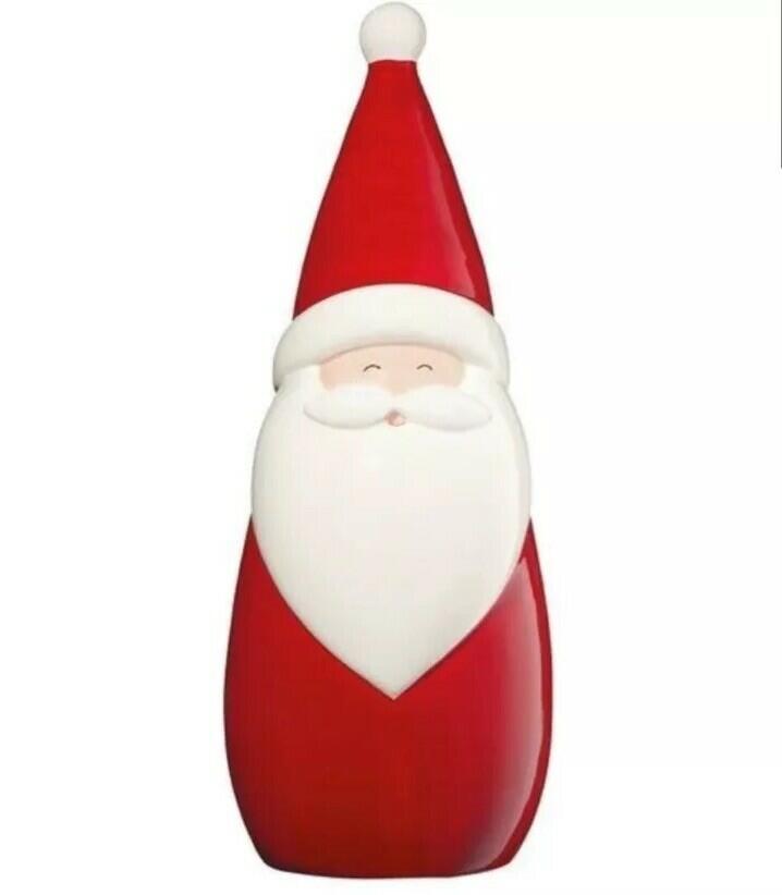 Set of 3 Ceramic Santa’s ~ Holiday Red Santa’s ~ 15.83” H ~ Hand Painted ~ NEW