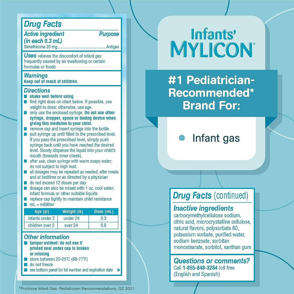 Mylicon Infants' Gas Relief Dye Free Drops - .5 oz,