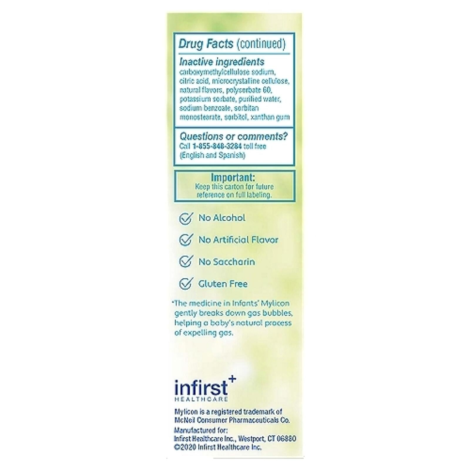 Mylicon Infants' Gas Relief Dye Free Drops - .5 oz,