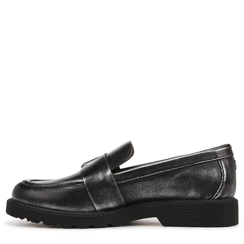 ZODIAC Womens Renee Slip On Buckle Loafer Black/Silver 11 M
