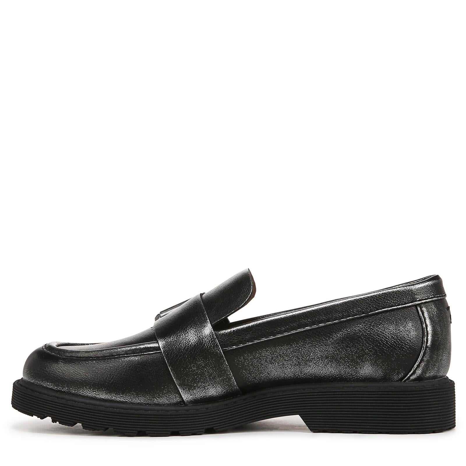 ZODIAC Womens Renee Slip On Buckle Loafer Black/Silver 11 M