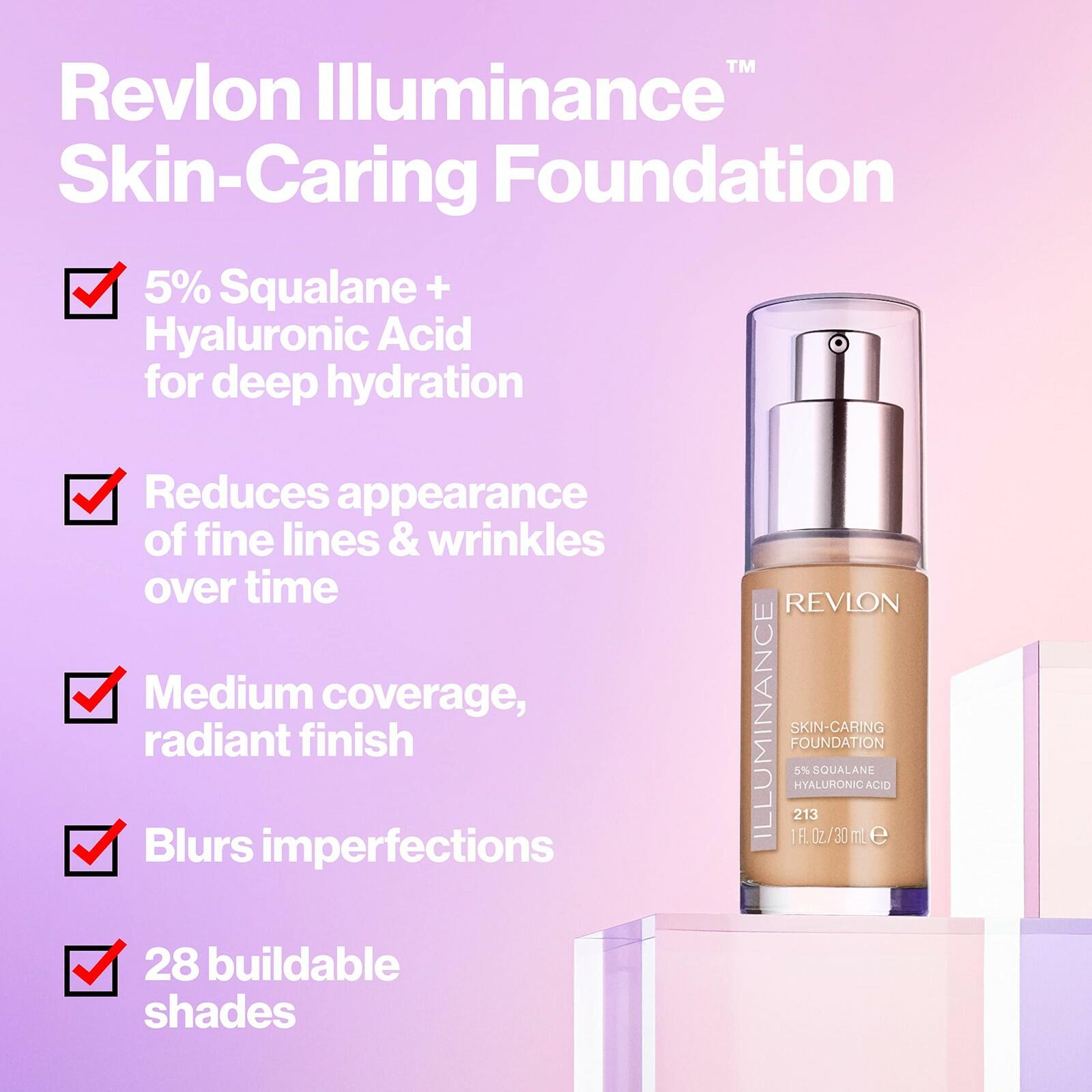 Revlon Illuminance Skin-Caring Liquid Foundation, Hyaluronic Acid, Hydrating and