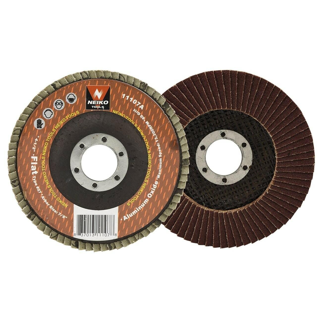 Neiko Tools USA 4-1/2" 60 Grit Aluminum Oxide Flap Disc