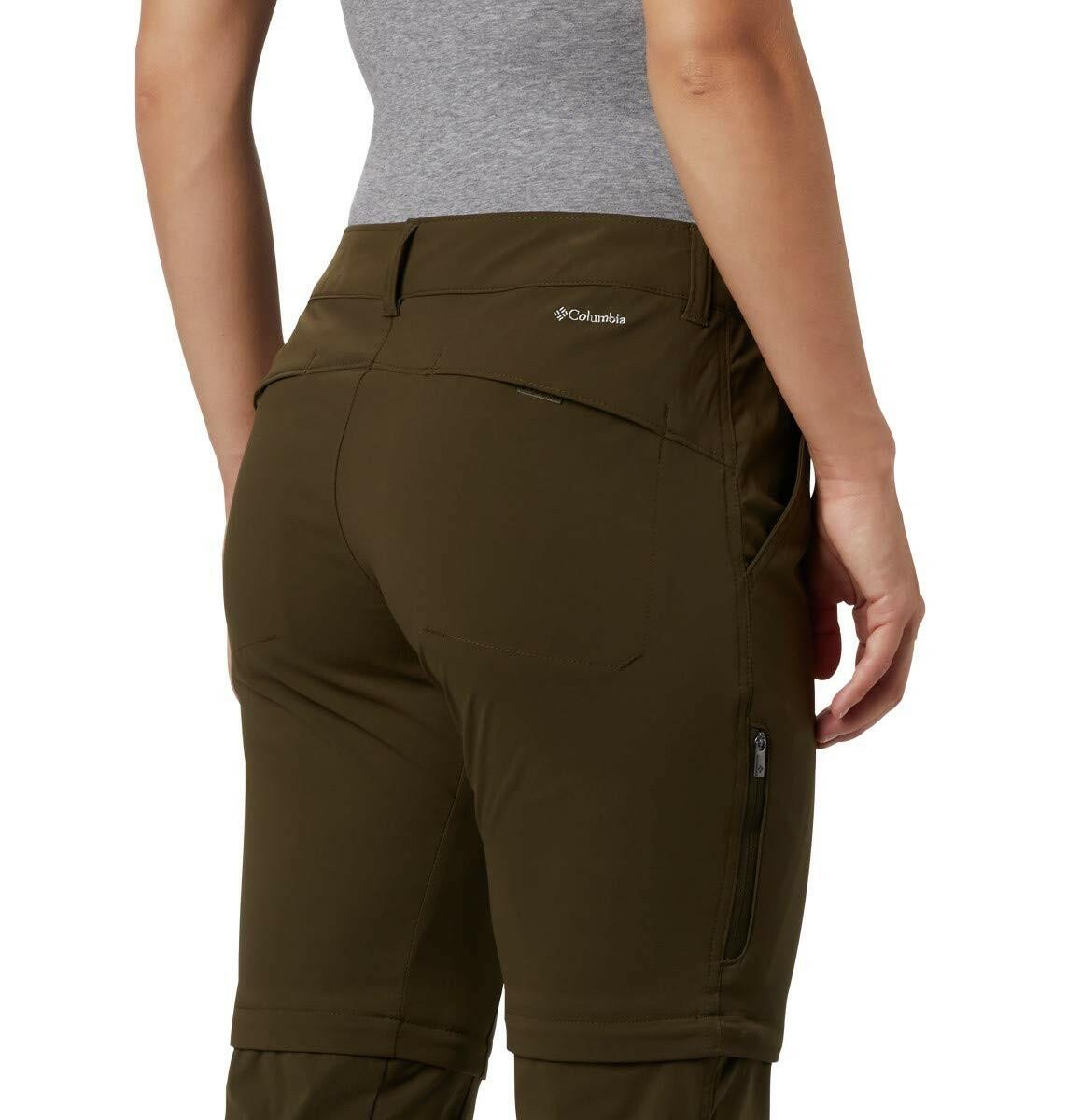 Columbia Women's Petite Saturday Trail II Convertible Pant, Olive Green, 16