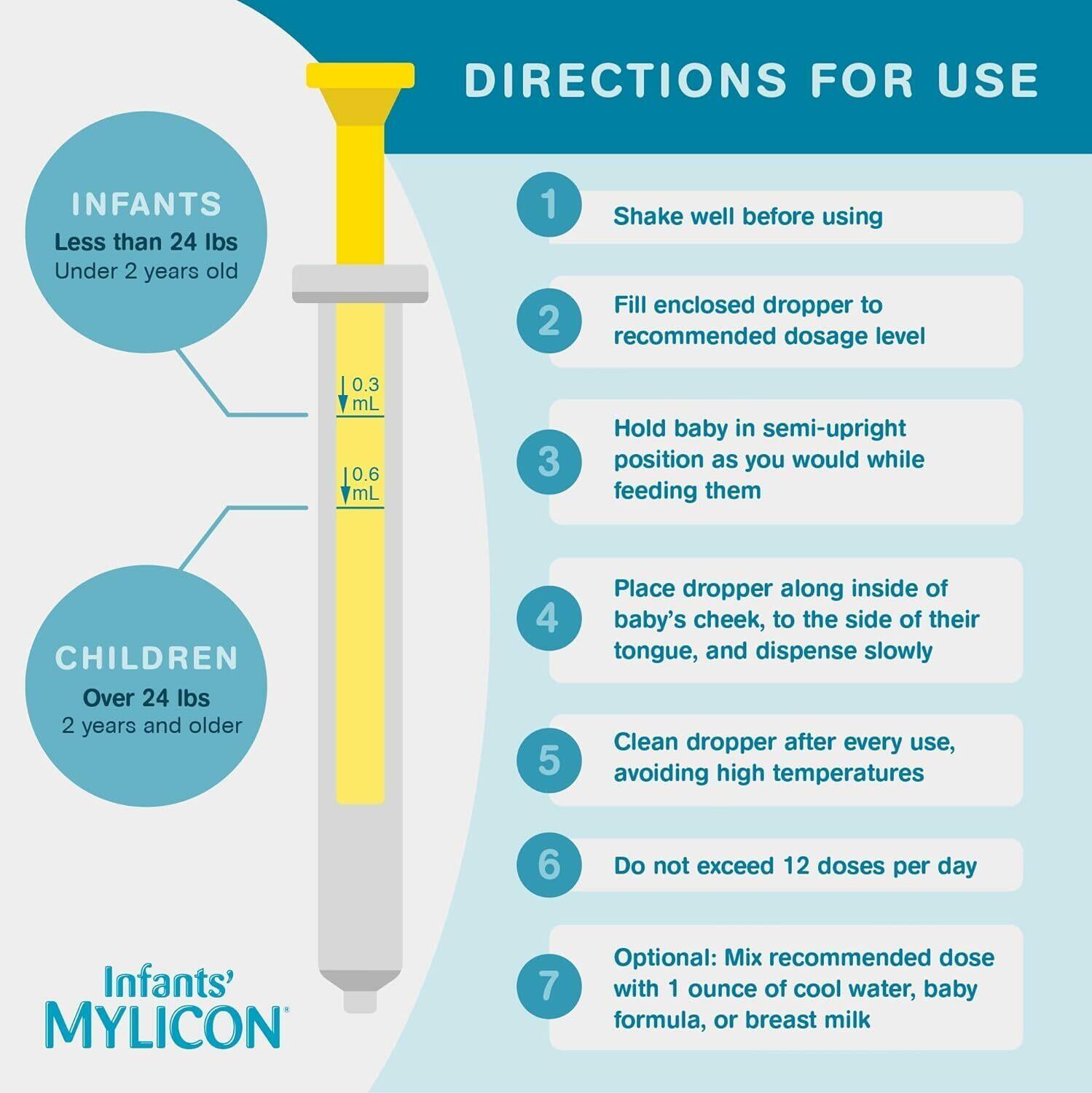 Mylicon Infants' Gas Relief Dye Free Drops - .5 oz,