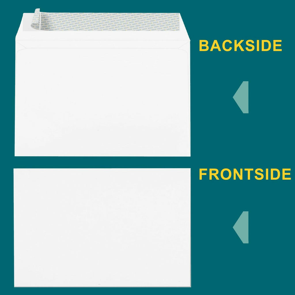 6x9 Booklet Envelopes - 250 Pack - Self Seal Mailing Envelopes - White Letter
