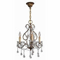 World Imports Grace Collection 3-Light Antique Gold Indoor Chandelier