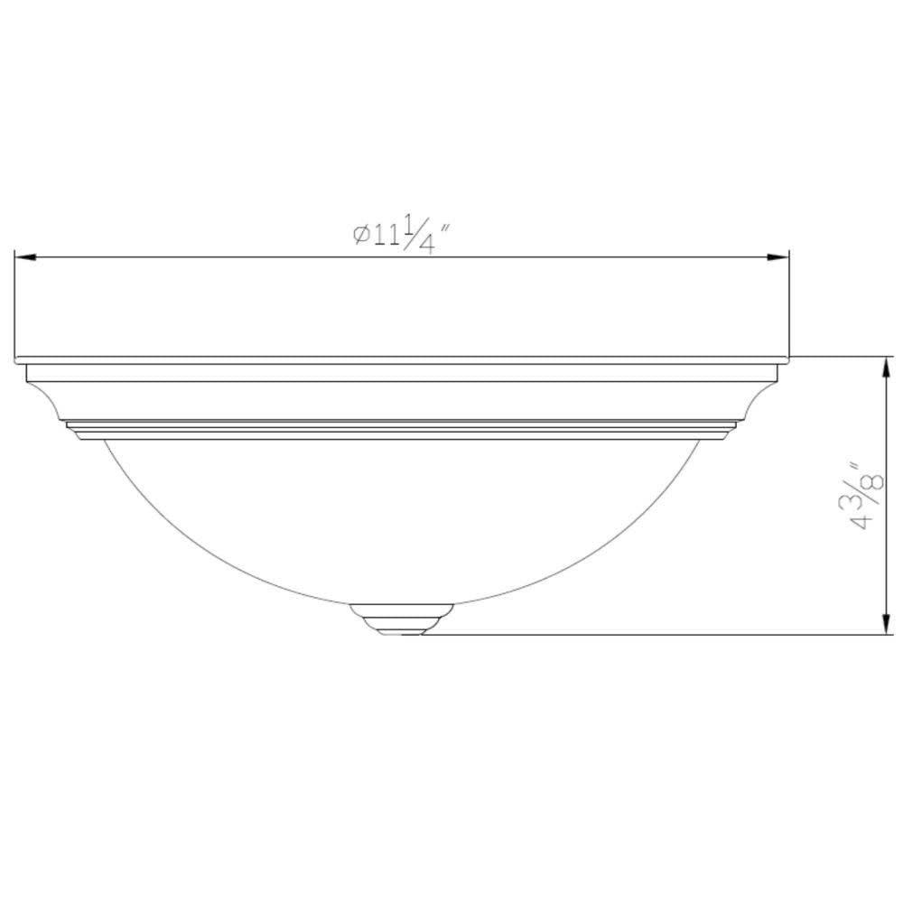 Design House 11 Inch Hays Integrated LED Ceiling Light 2-Pack with Frosted