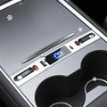 MOWLICAS New OEM Design for Tesla USB Hub (White), with Retractable Cables is