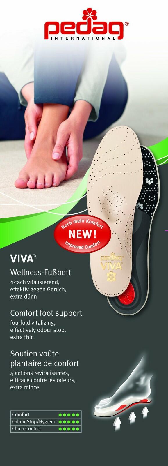 Pedag Viva | Leather Arch Support Inserts | Handmade in Germany | Plantar