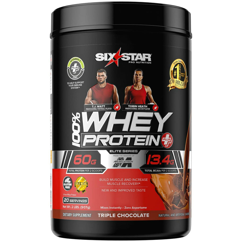 Whey Protein Powder + Immune Support | Six Star Whey Protein Plus | Whey Protein