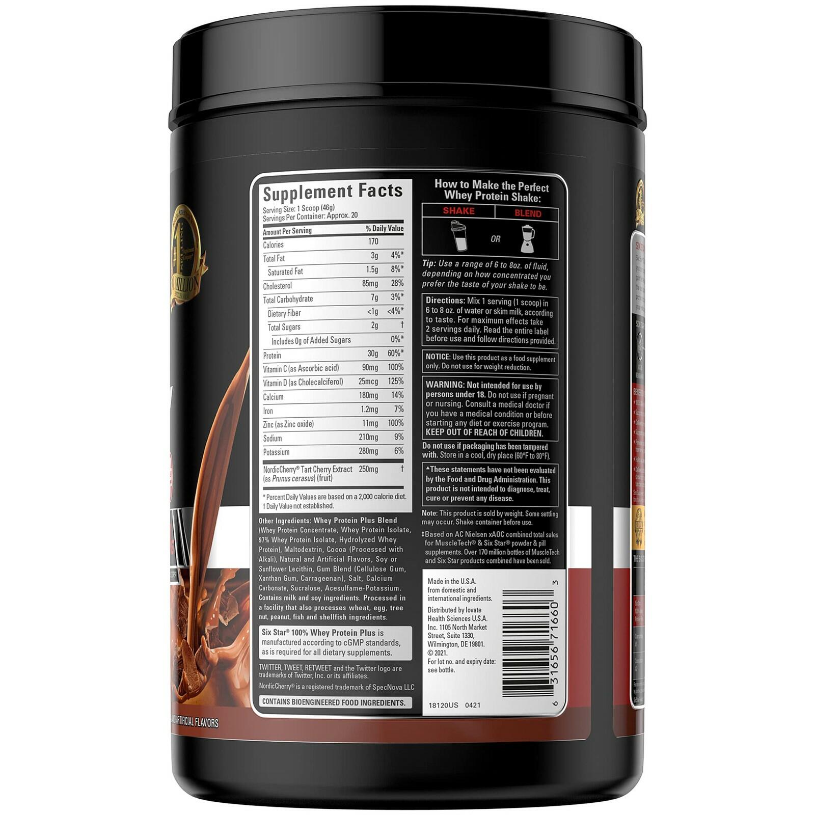 Whey Protein Powder + Immune Support | Six Star Whey Protein Plus | Whey Protein