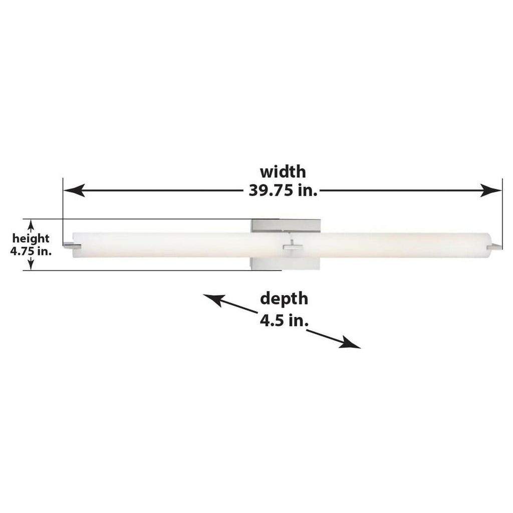 GEORGE KOVACS P5046-077-L Tube LED Vanity Bath Light, 2-Light, 40 Total Watts,