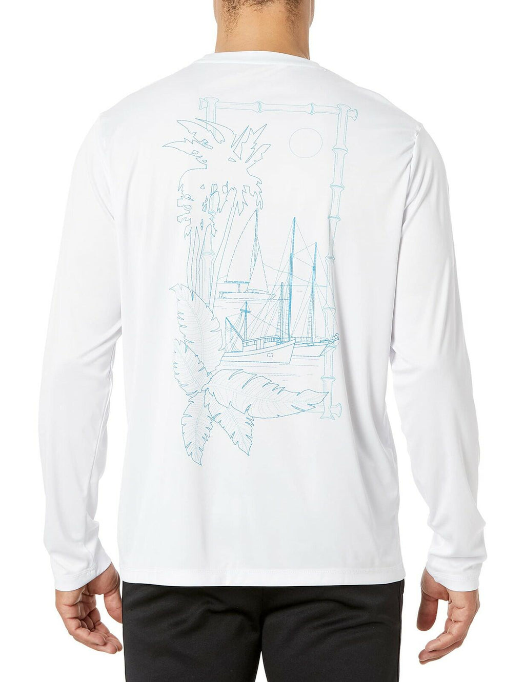 Cubavera Men's Sail Away Print Sun Protection Long Sleeve Shirt, Brilliant