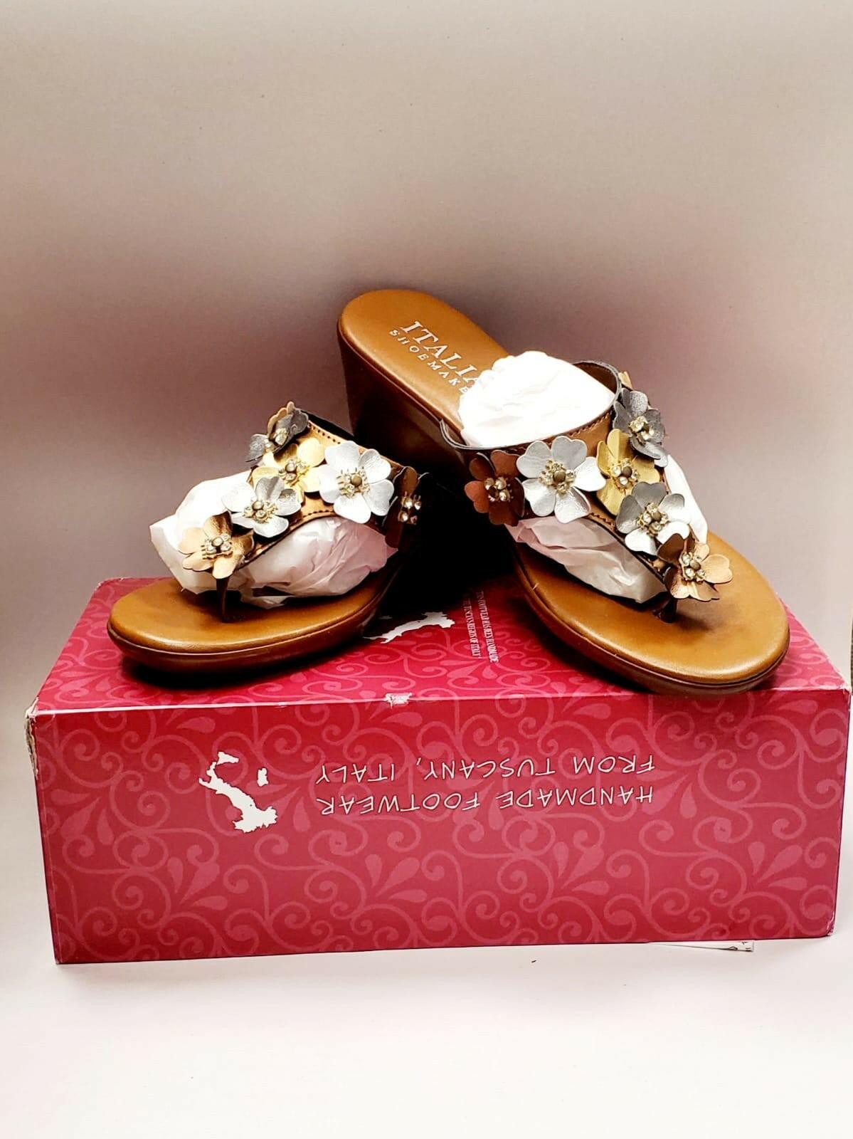 Italian Shoemakers Zane Sandals - Metallic Multi ,  Size 6.5 - New!