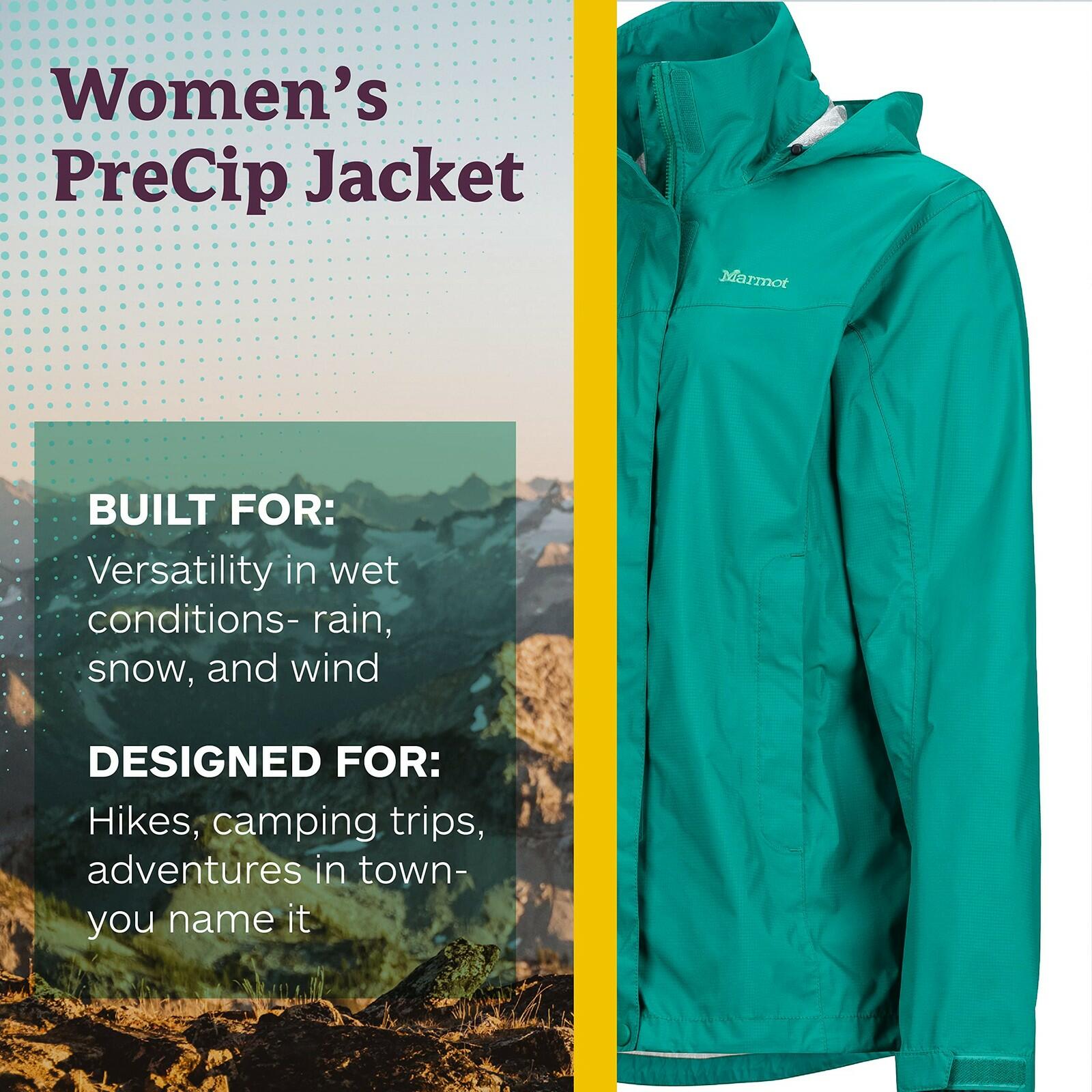 Marmot Women's PreCip Lightweight Waterproof Rain Jacket, Green Garnet, Medium