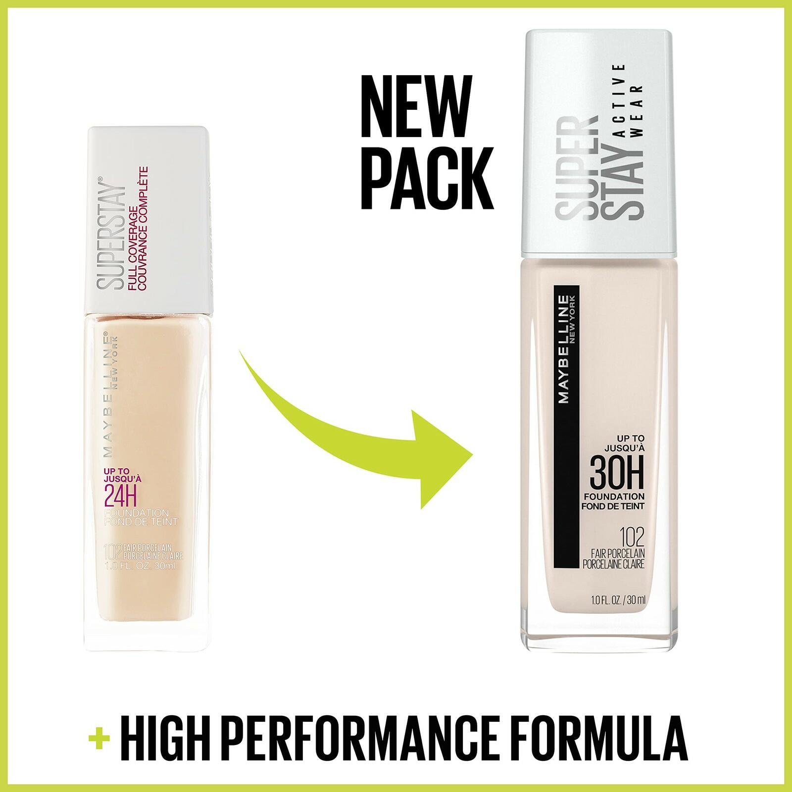 Maybelline Super Stay Full Coverage Liquid Foundation Makeup, Natural Ivory, 1