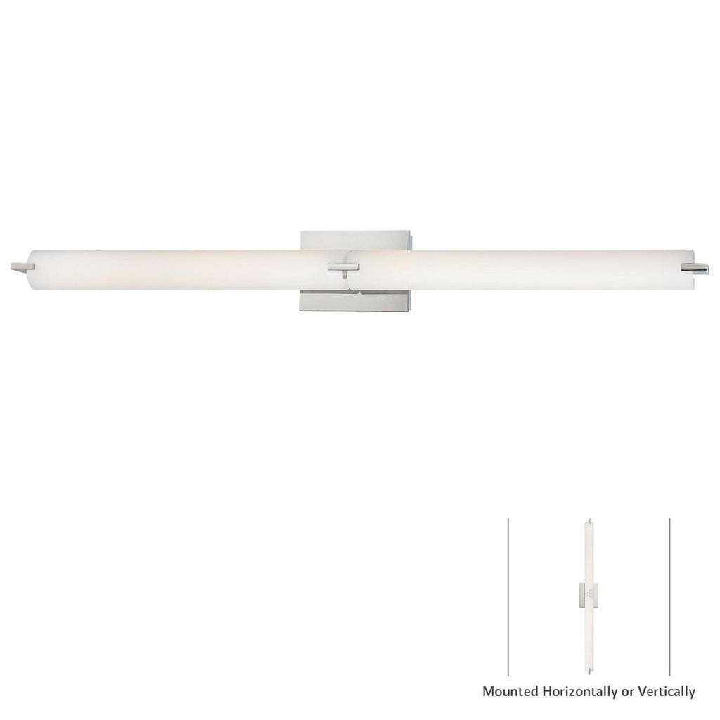 GEORGE KOVACS P5046-077-L Tube LED Vanity Bath Light, 2-Light, 40 Total Watts,