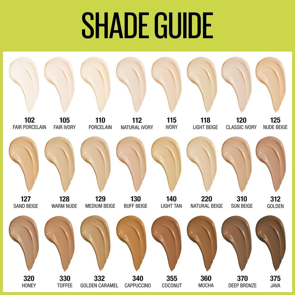 Maybelline Super Stay Full Coverage Liquid Foundation Makeup, Natural Ivory, 1