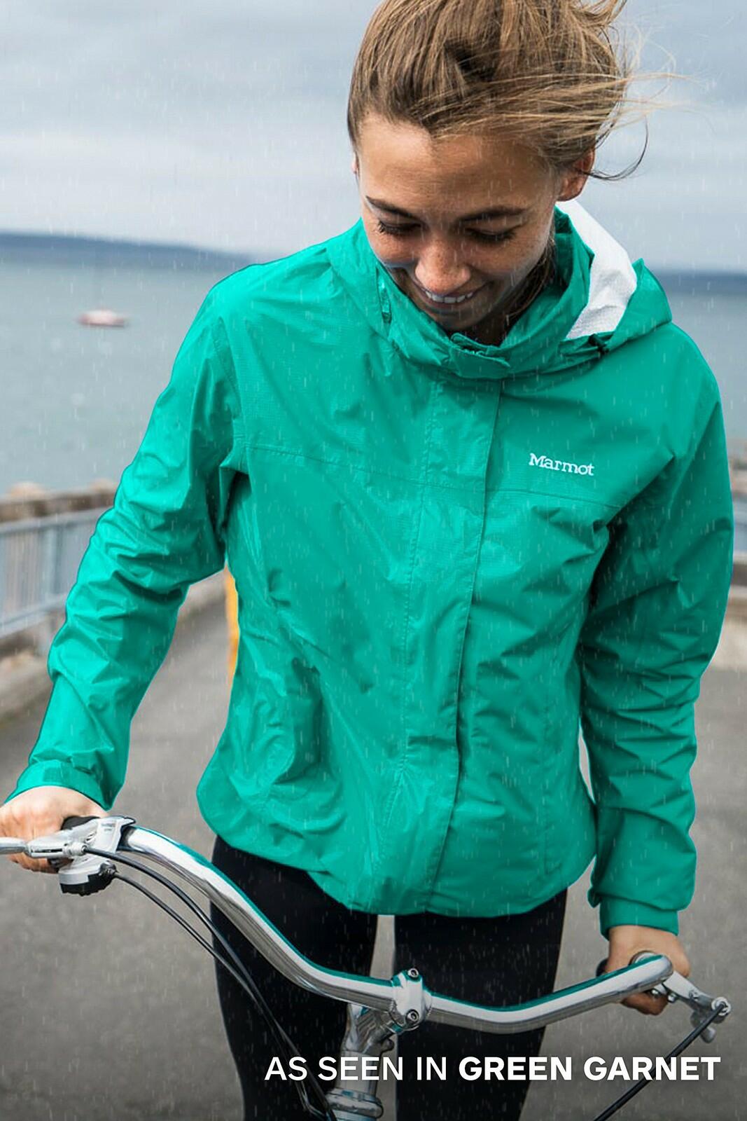 Marmot Women's PreCip Lightweight Waterproof Rain Jacket, Green Garnet, Medium