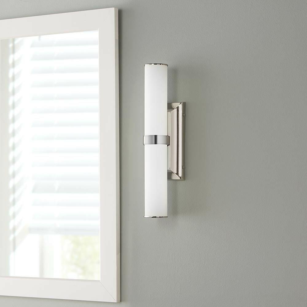Home Decorators Collection 12-Watt Polished Nickel Integrated LED Bath Light