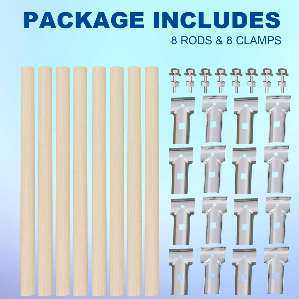 Belinova 8-Pack Chicken Perches Set - Durable Chicken Coop Accessories, Strong