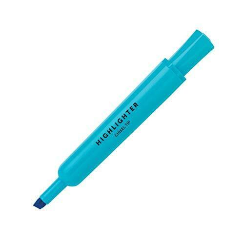 Office Depot Chisel-Tip Highlighter, 100% Recycled Plastic, Fluorescent Blue,