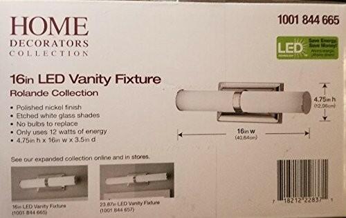 Home Decorators Collection 12-Watt Polished Nickel Integrated LED Bath Light