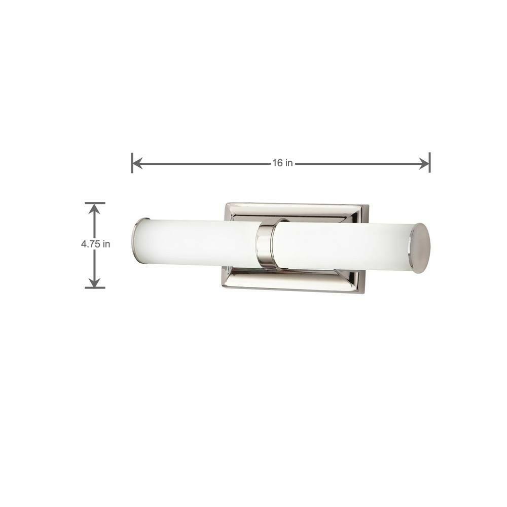 Home Decorators Collection 12-Watt Polished Nickel Integrated LED Bath Light