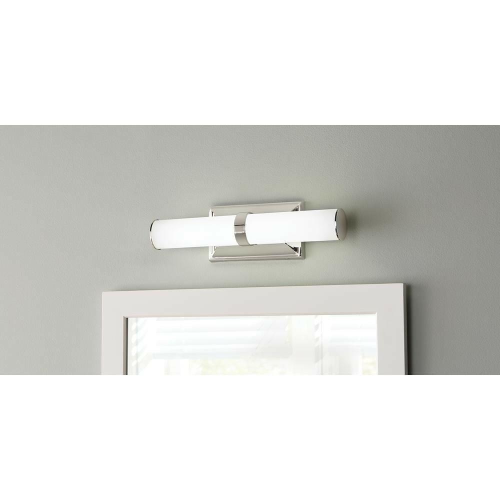 Home Decorators Collection 12-Watt Polished Nickel Integrated LED Bath Light