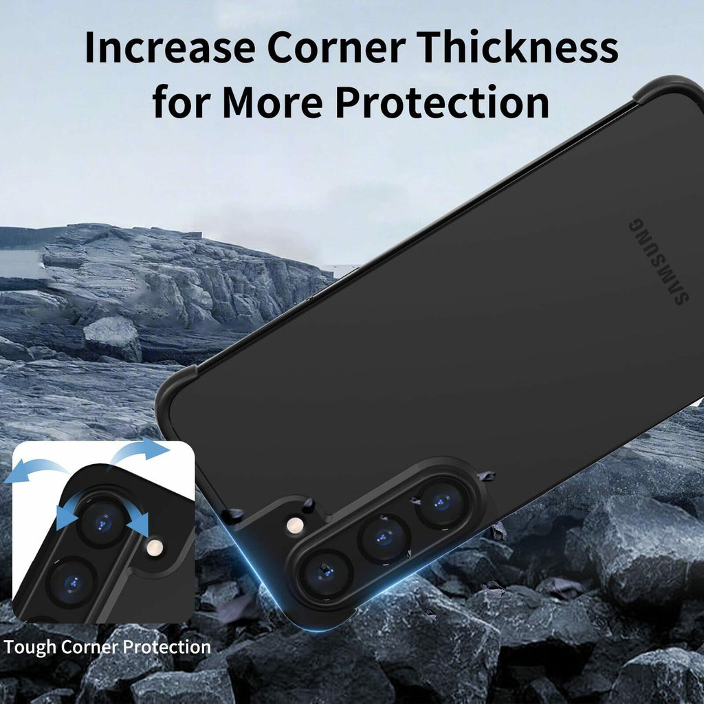 Bimanpap Frameless Slim Case, with Built-in Camera Lens Protector, Ultra-Thin