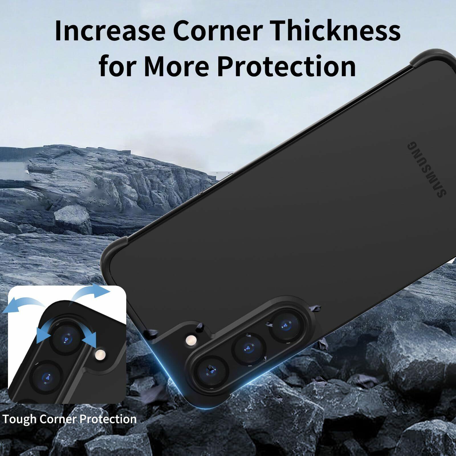 Bimanpap Frameless Slim Case, with Built-in Camera Lens Protector, Ultra-Thin