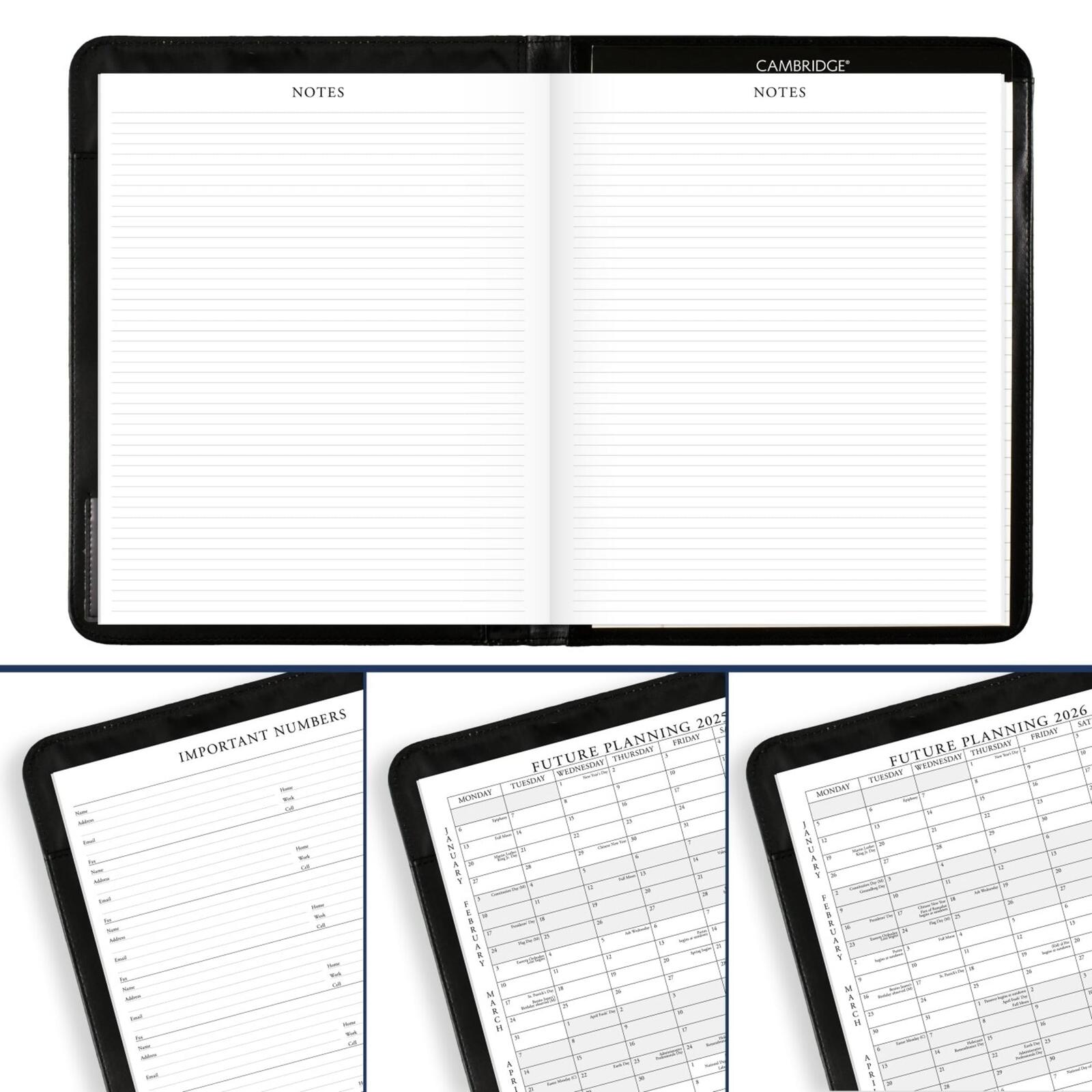 2025-2026 AT-A-GLANCE® Executive Monthly Padfolio, 9" x 11", January To January,