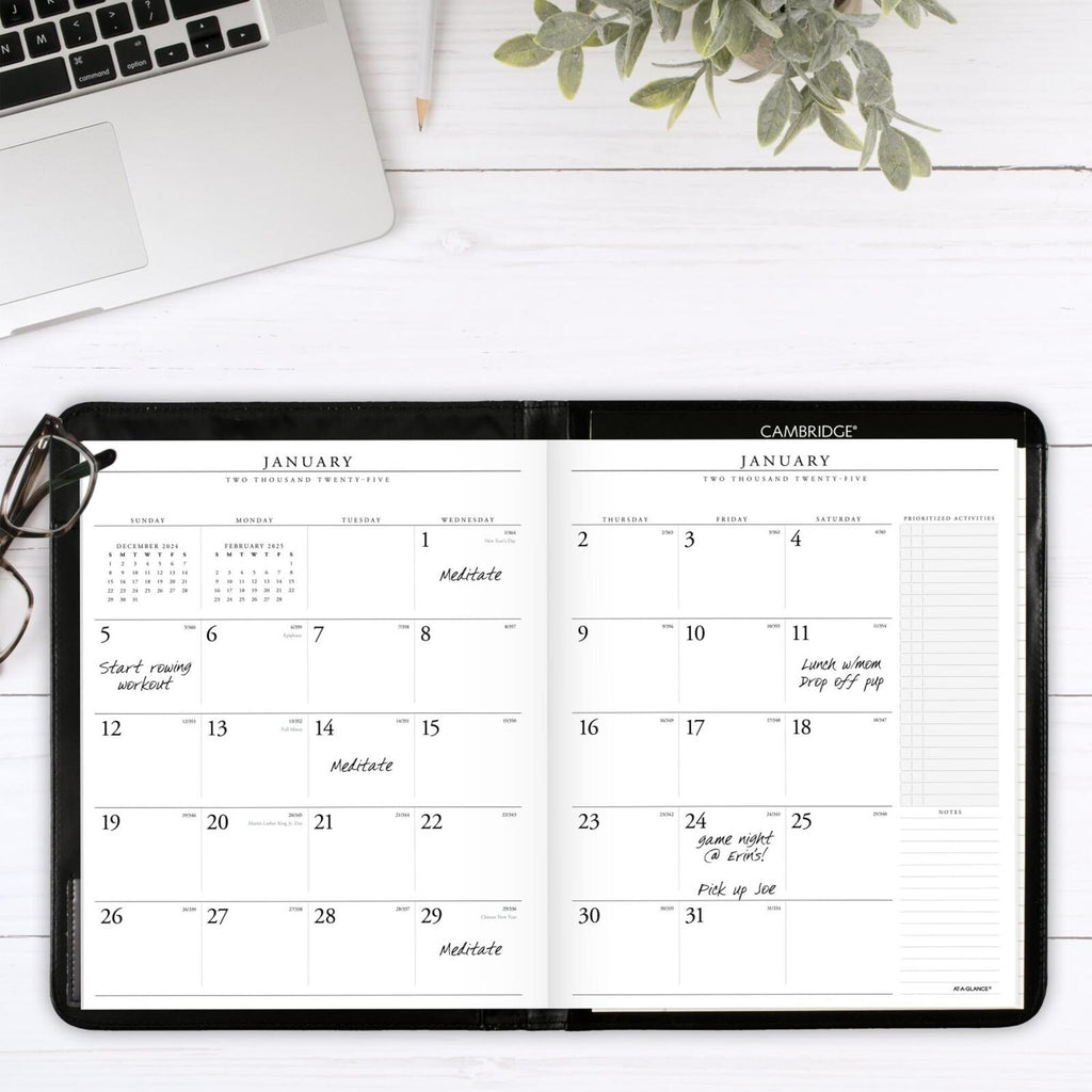 2025-2026 AT-A-GLANCE® Executive Monthly Padfolio, 9" x 11", January To January,