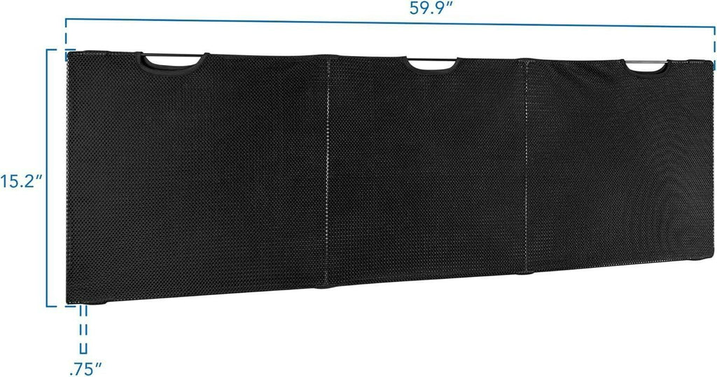 Under Desk Modesty Panel 60" Black Mesh Cable Organizer for Office Sit Stand Des