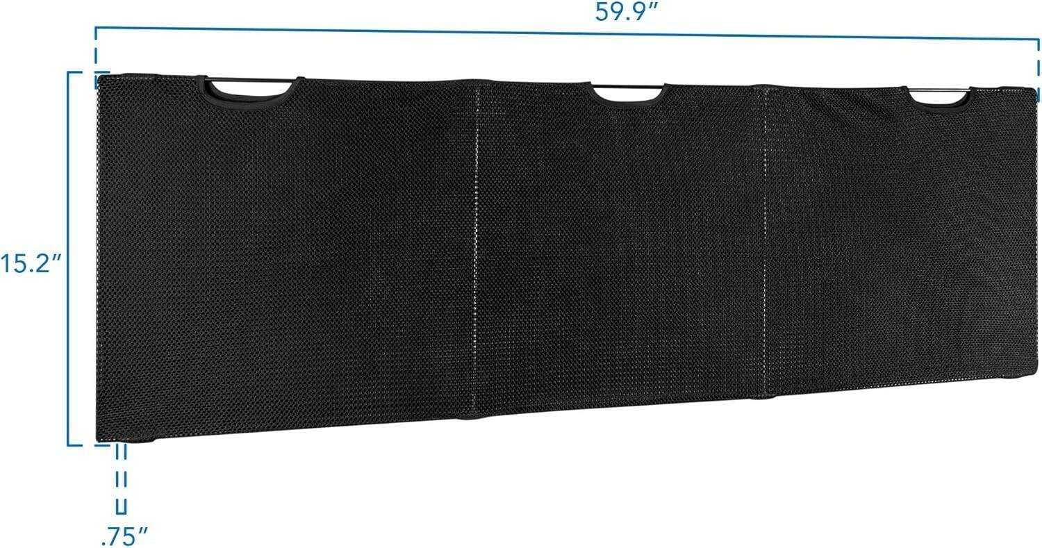 Under Desk Modesty Panel 60" Black Mesh Cable Organizer for Office Sit Stand Des