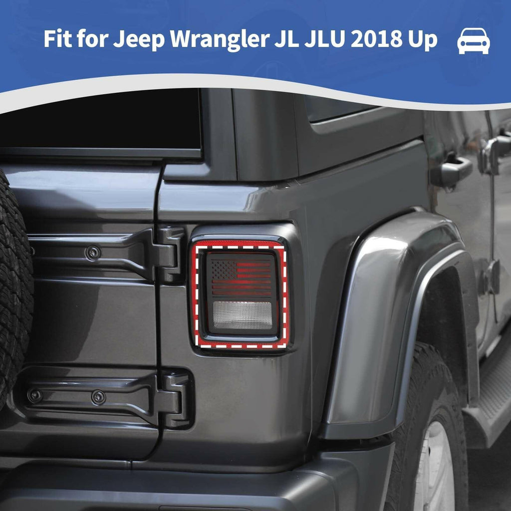 RT-TCZ for Jeep JL Brake Tail Light Cover Trim Panel for Jeep Wrangler JL JLU