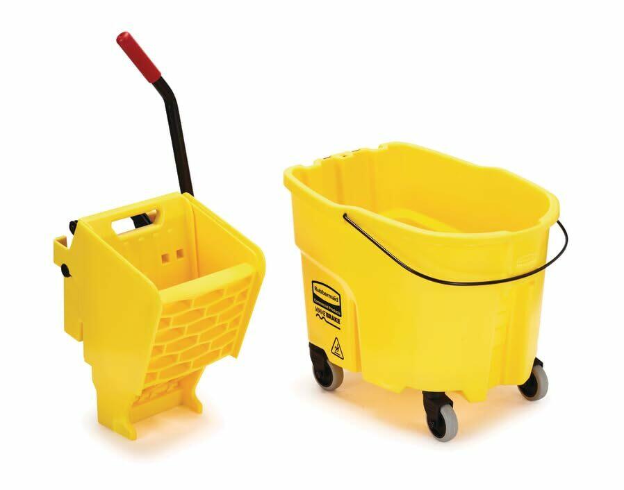 Rubbermaid Commercial Products WaveBrake 35 Qt. Side-Press Mop Bucket and