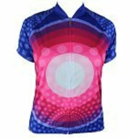 83Sportswear Women's Swirl Cycling Jersey, Pink, Large