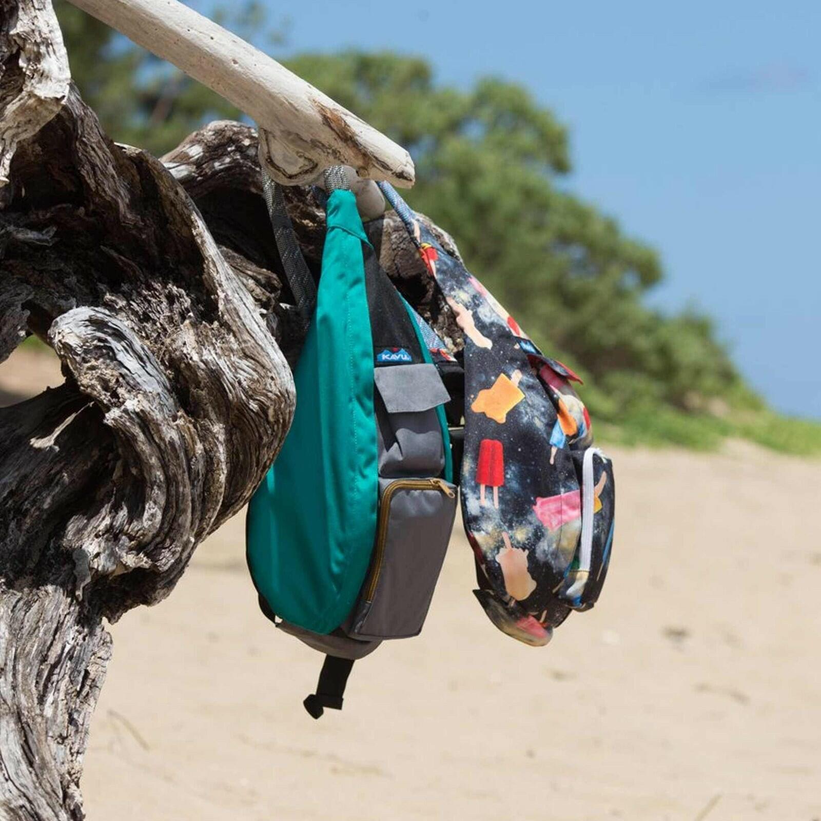 KAVU Original Rope Sling Pack with Adjustable Rope Shoulder Strap, Chroma Stripe